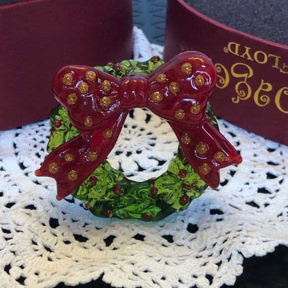 Fitz & Floyd Glass Menagerie Collection Christmas Wreath - Picture 9 of 10
